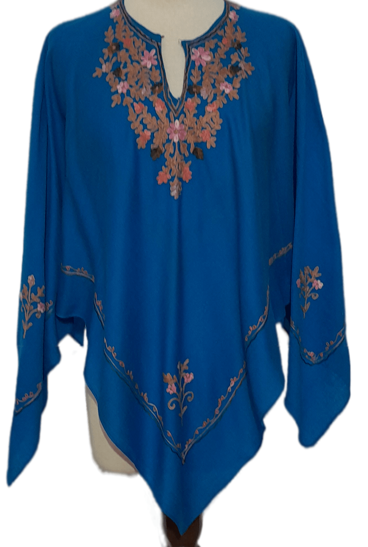 Pashmina Poncho Blue.