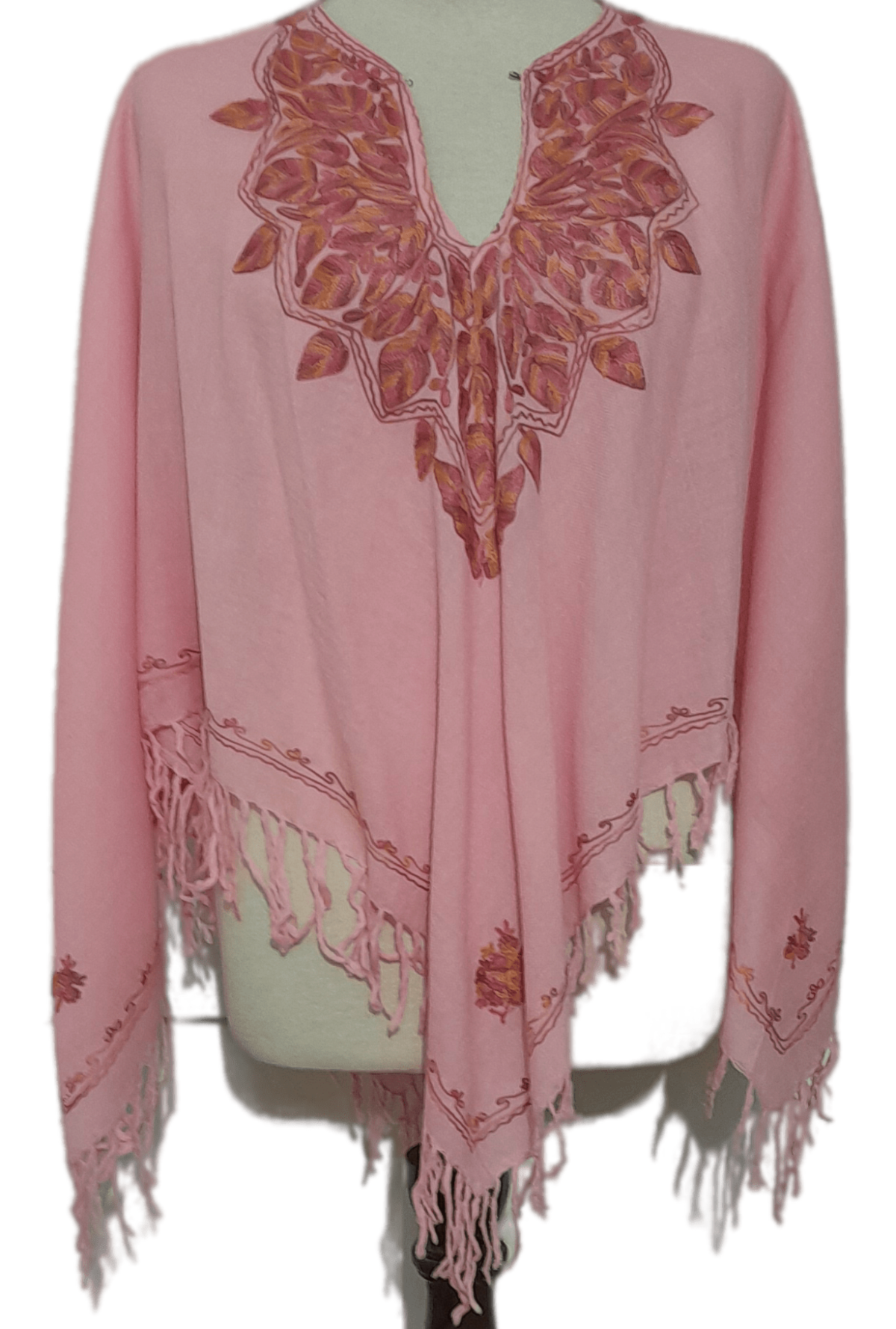 Pashmina Poncho Pink2.