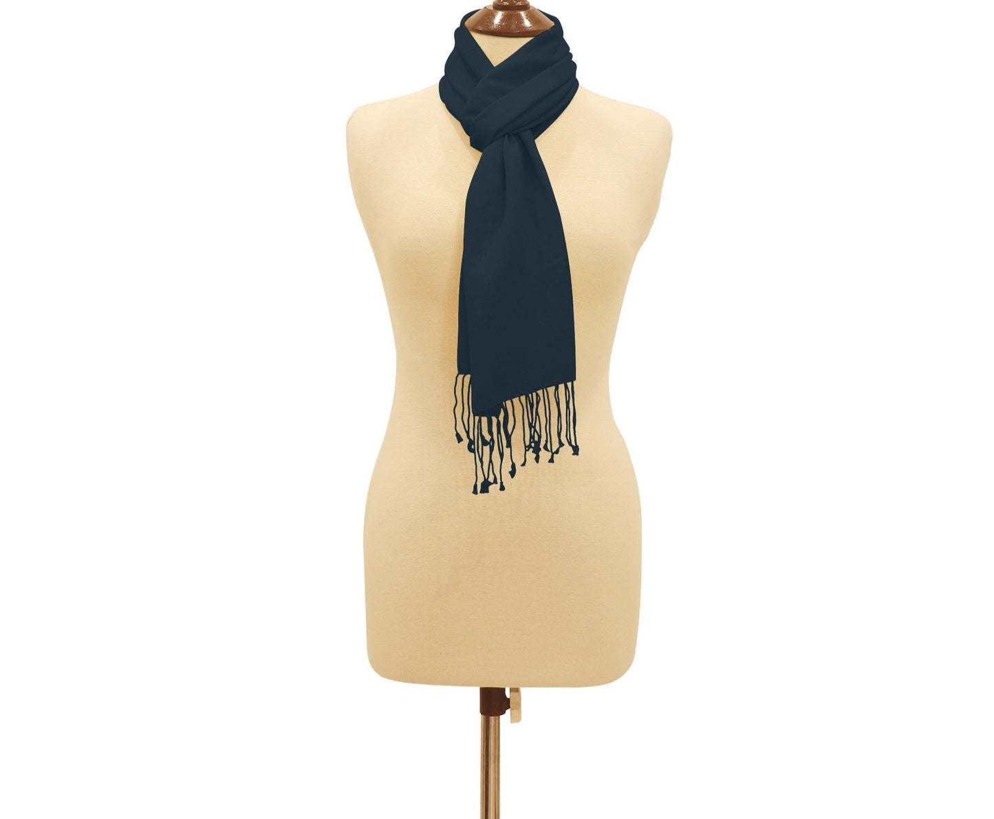 Silk Blend Pashmina Scarf Black.