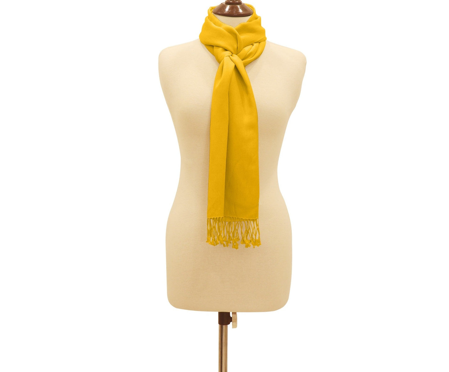 Silk Blend Pashmina Scarf Large Mango.