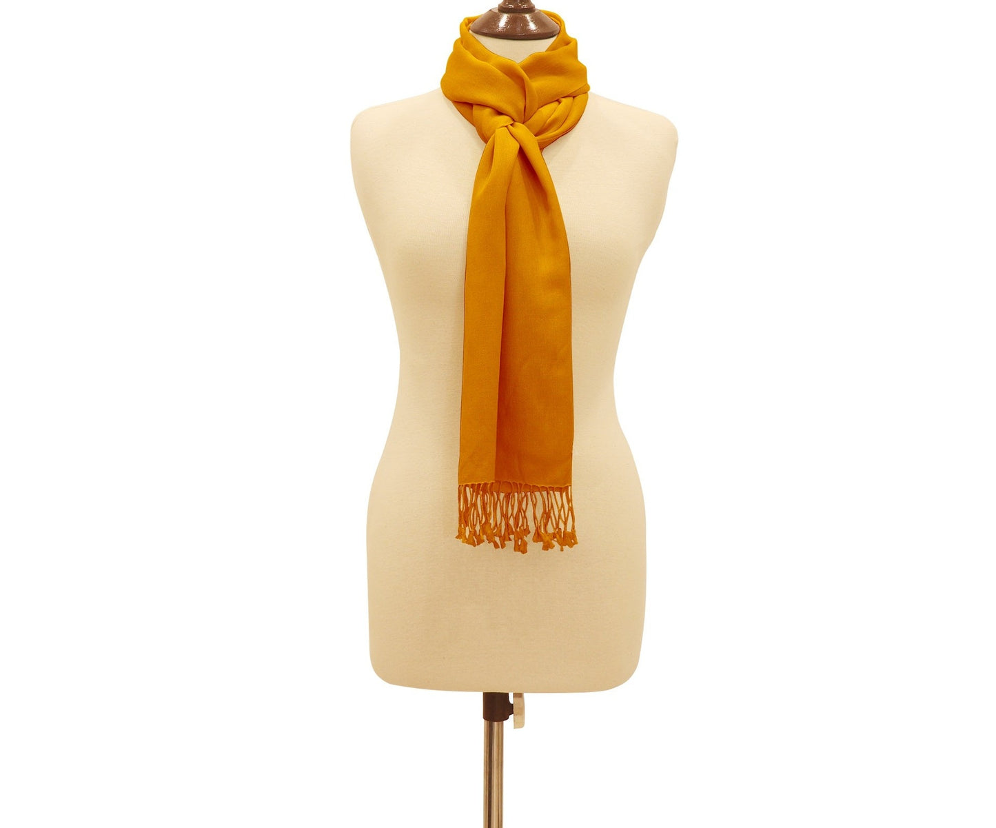 Silk Blend Pashmina Scarf Large Orange.