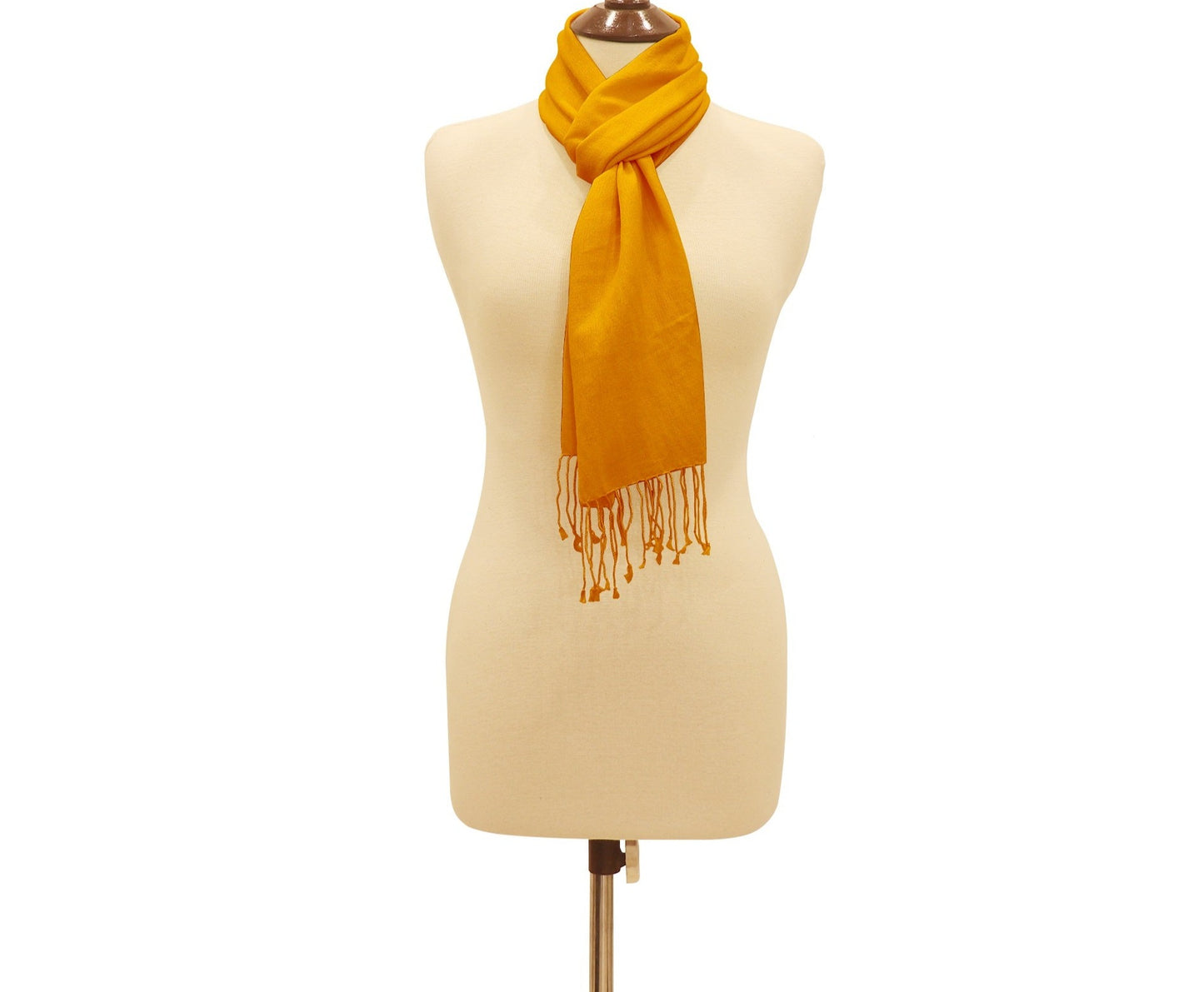 Silk Blend Pashmina Scarf Orange.