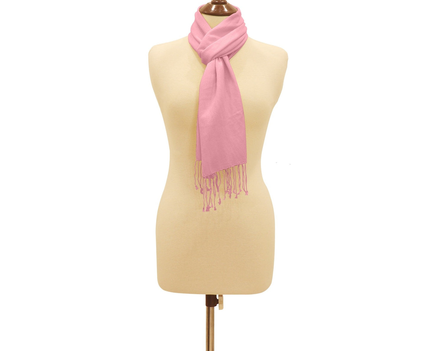 Silk Blend Pashmina Scarf Pink.