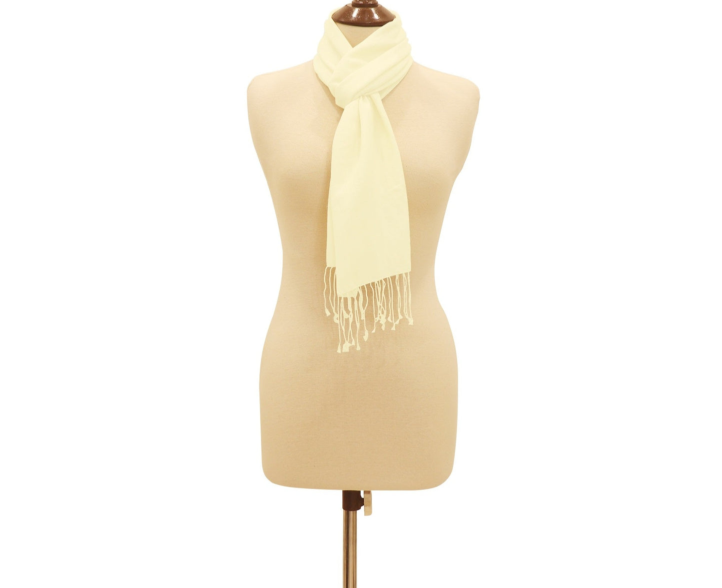 Silk Blend Pashmina Scarf Vanilla.