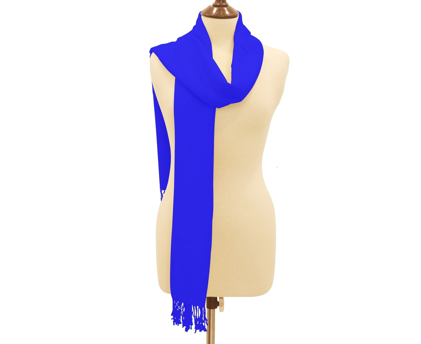 Silk Blend Pashmina Wrap Electric Blue.