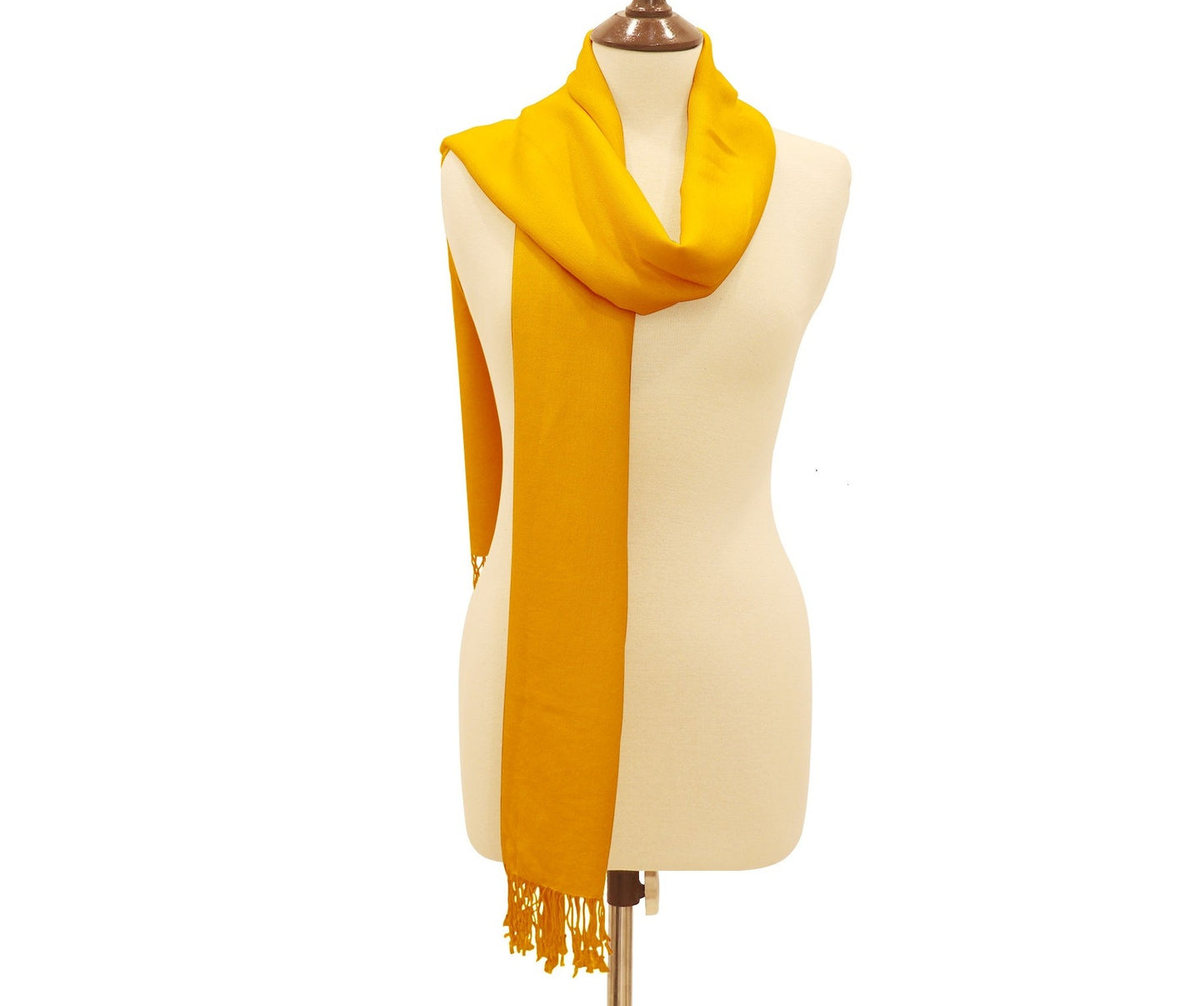 Silk Blend Pashmina Wrap Orange.