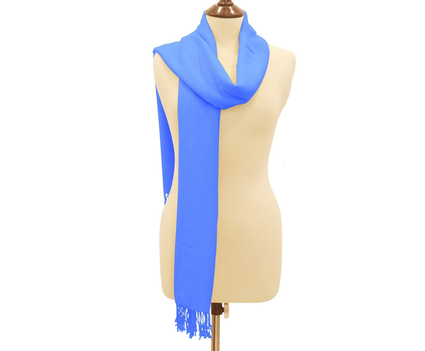 Silk Blend Pashmina Wrap Royal Blue.