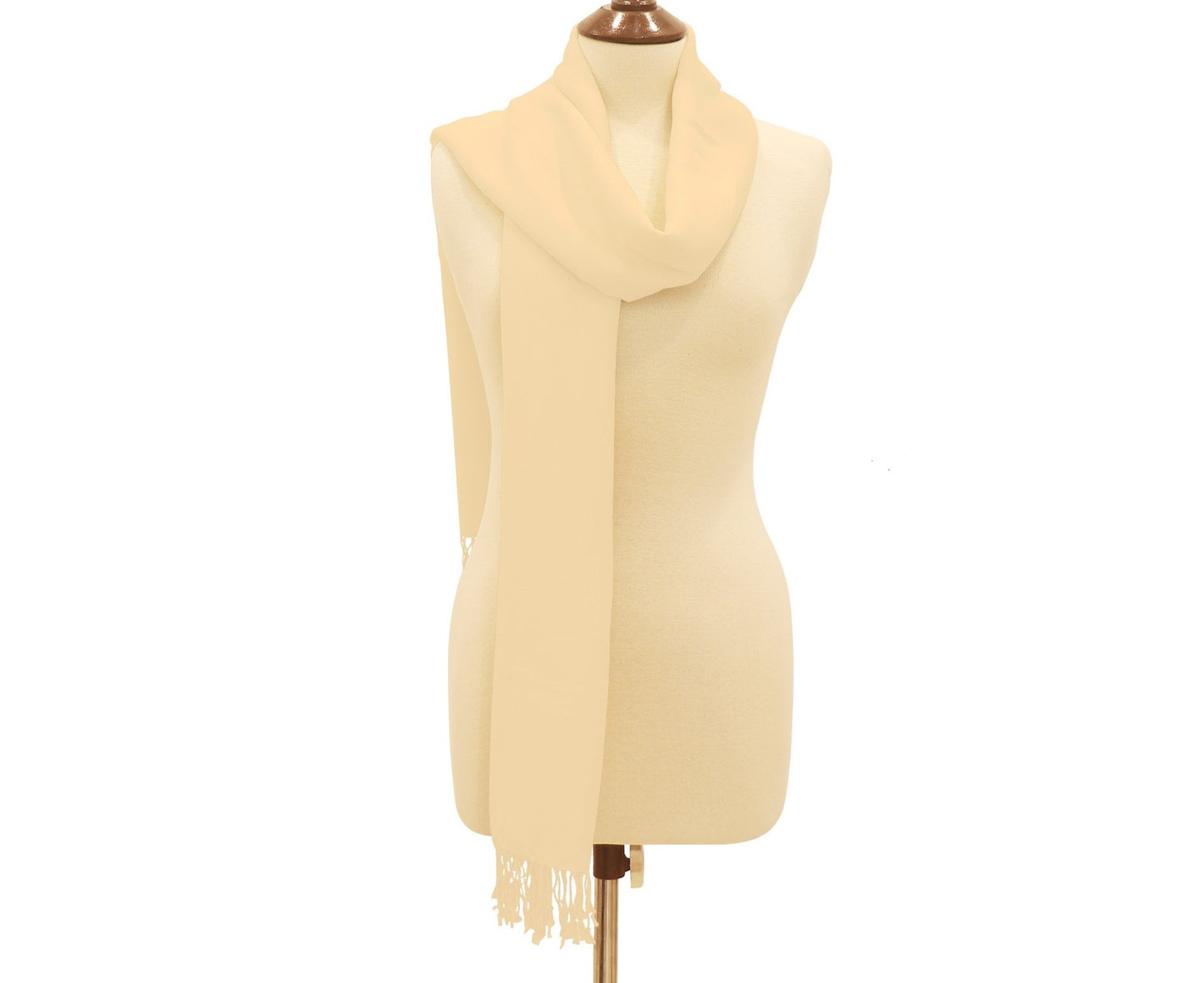 Silk Blend Pashmina Wrap Vanilla.