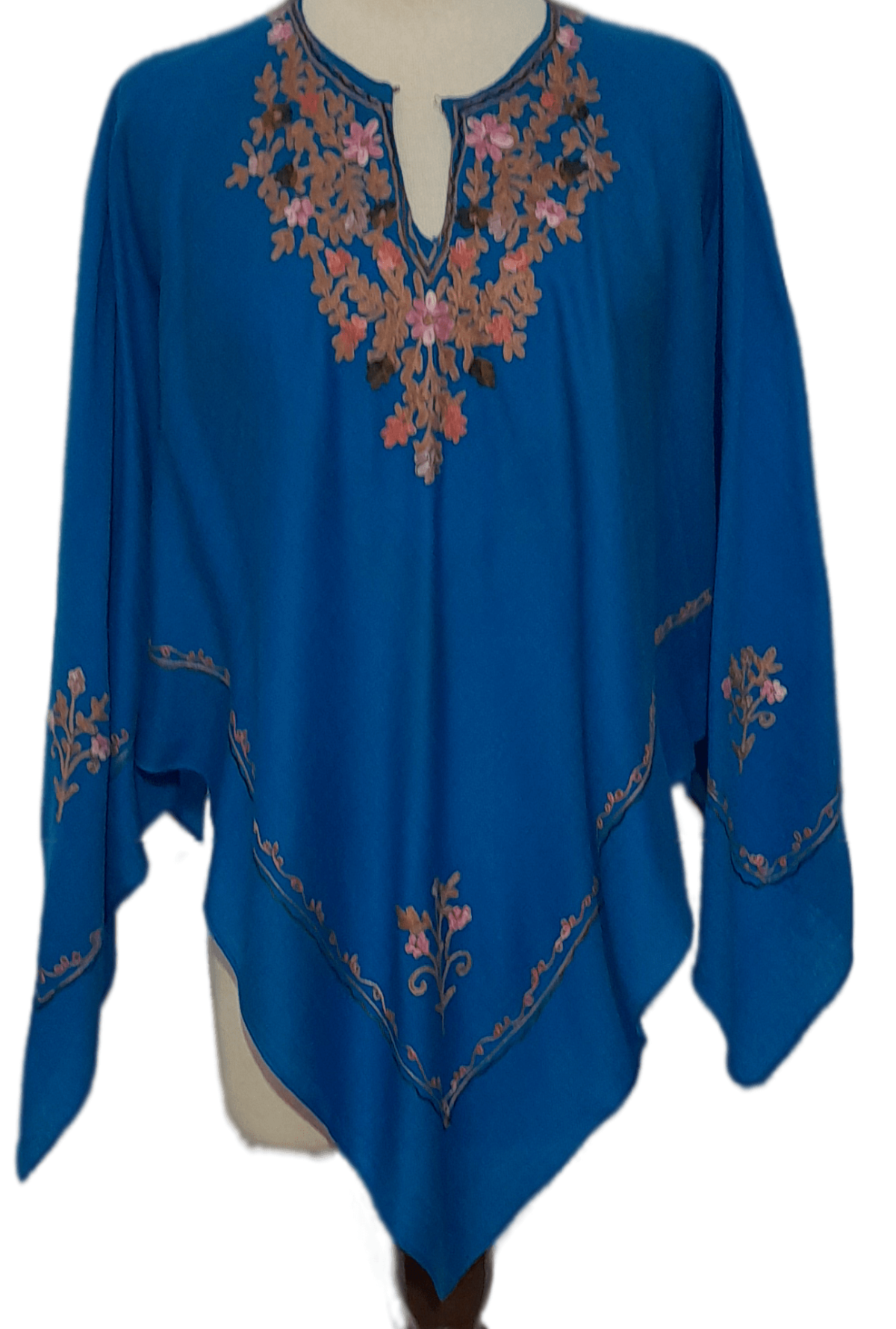Pashmina Poncho Blue Atoll.