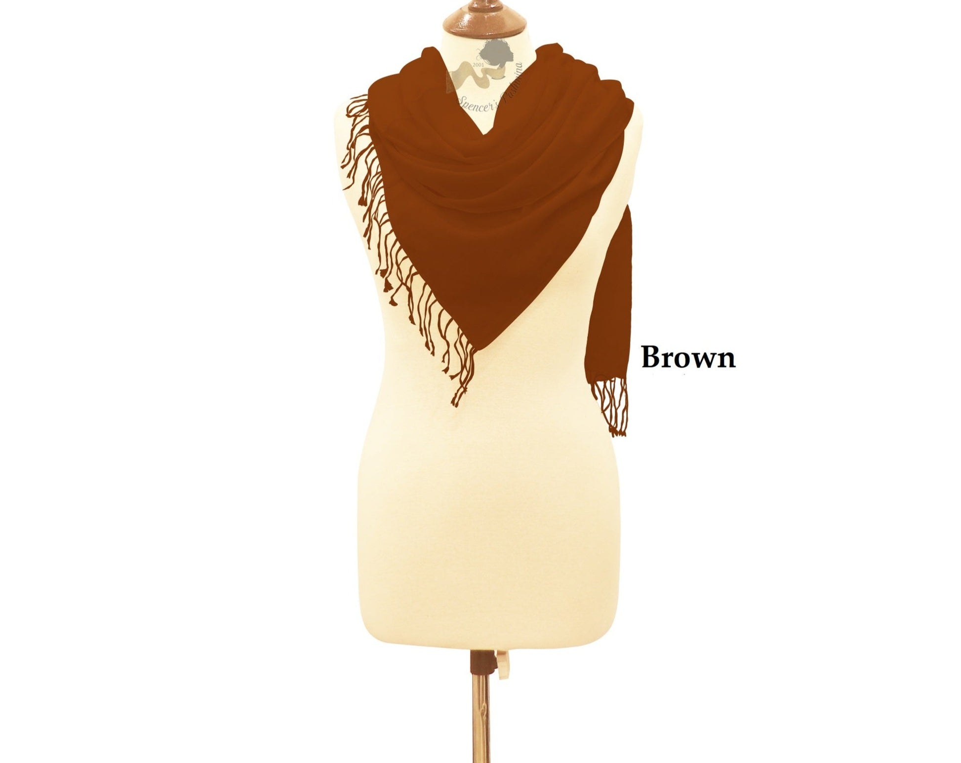 Brown scarf large ring pashmina.