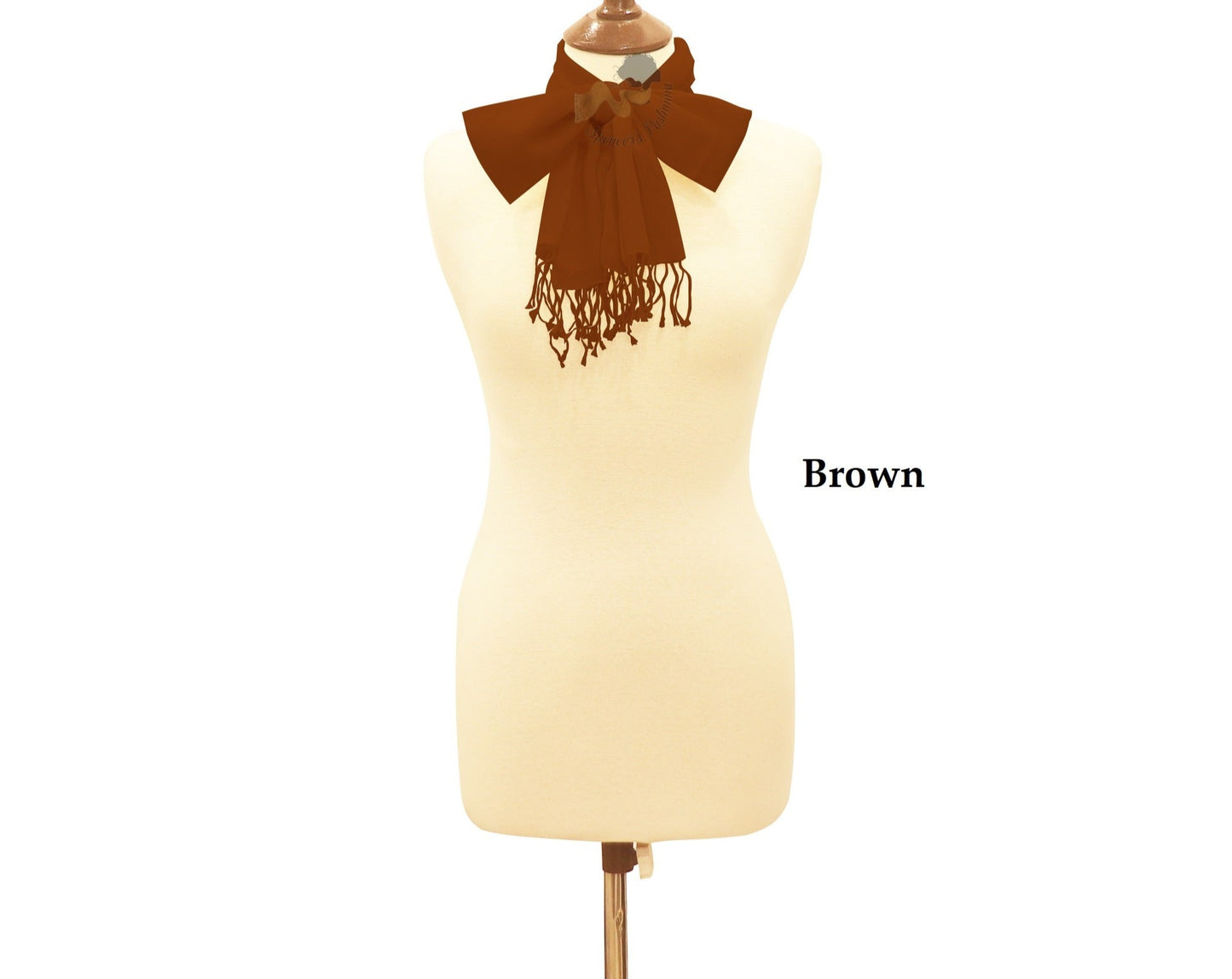 Brown scarf ring pashmina.