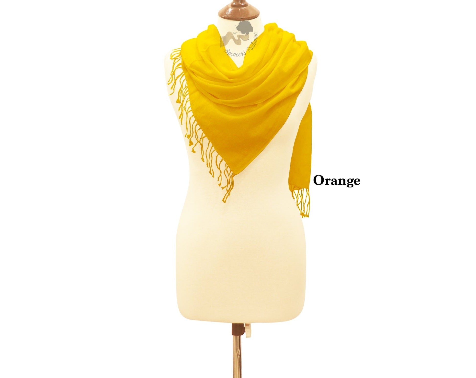 Orange scarf large ring pashmina.