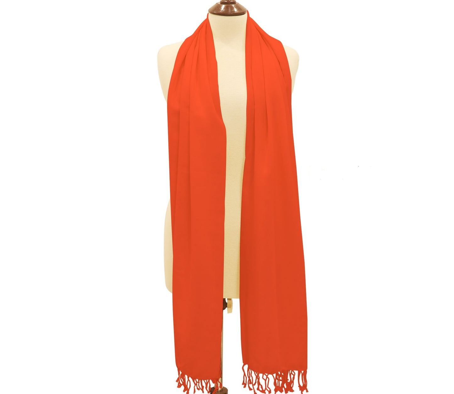 Pashmina Shawl Tomato Red.