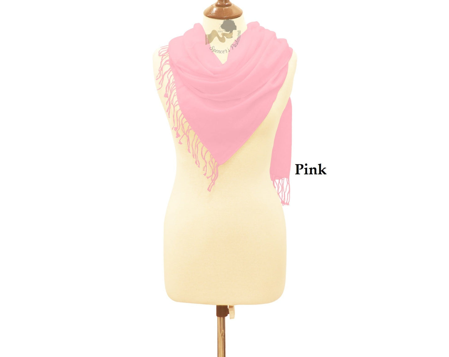 Pink scarf large ring pashmina.