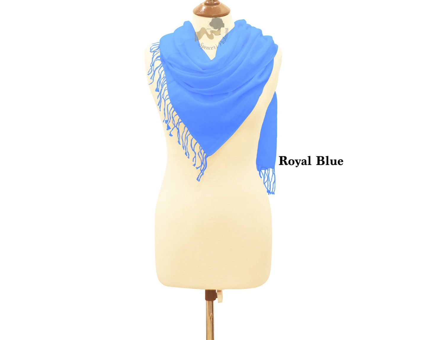 Royal blue scarf large ring pashmina.