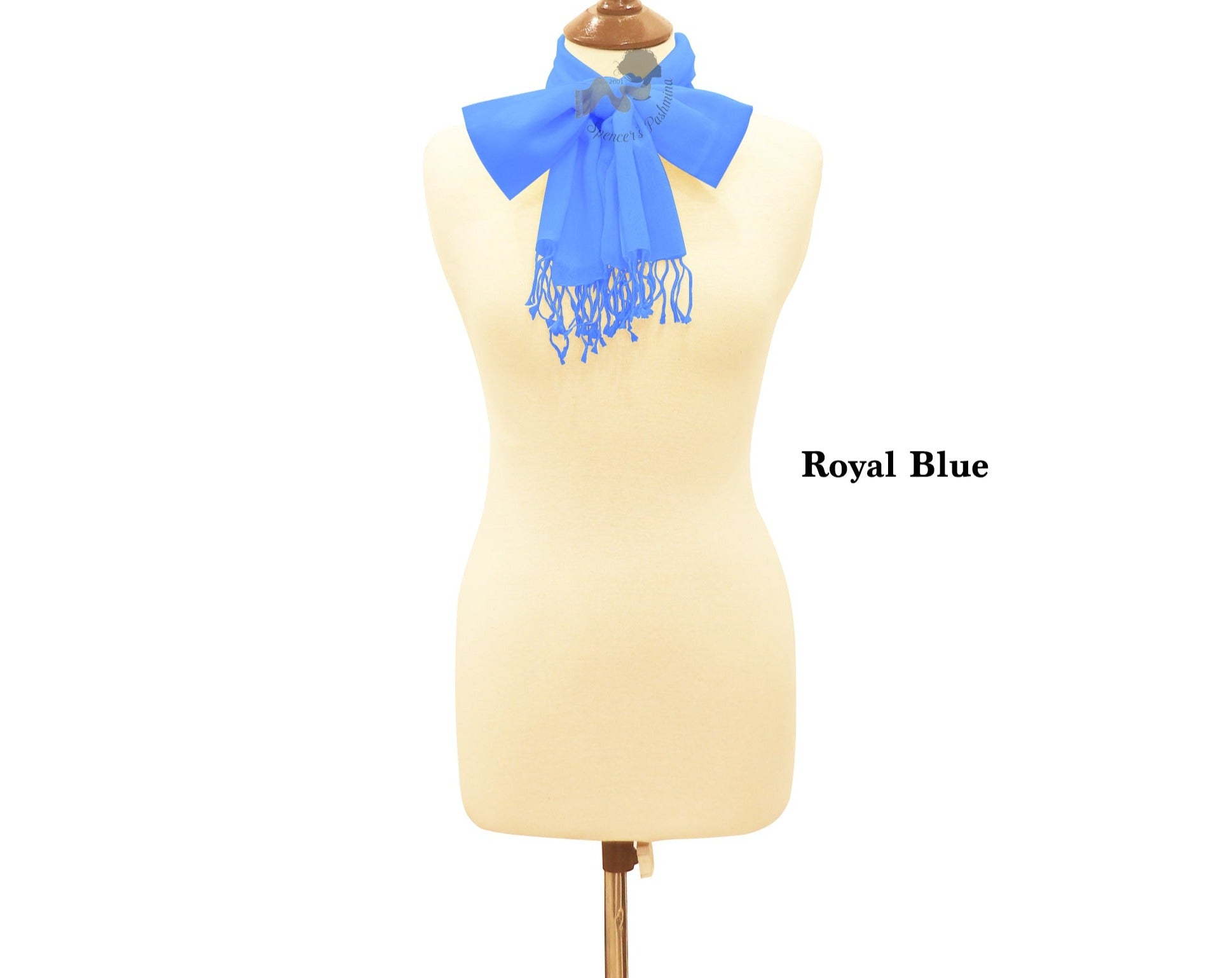 Royal blue scarf ring pashmina.