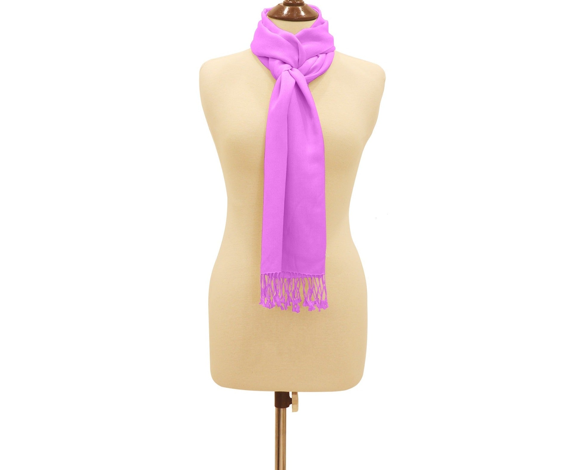 Silk Blend Pashmina Scarf Large Violet.