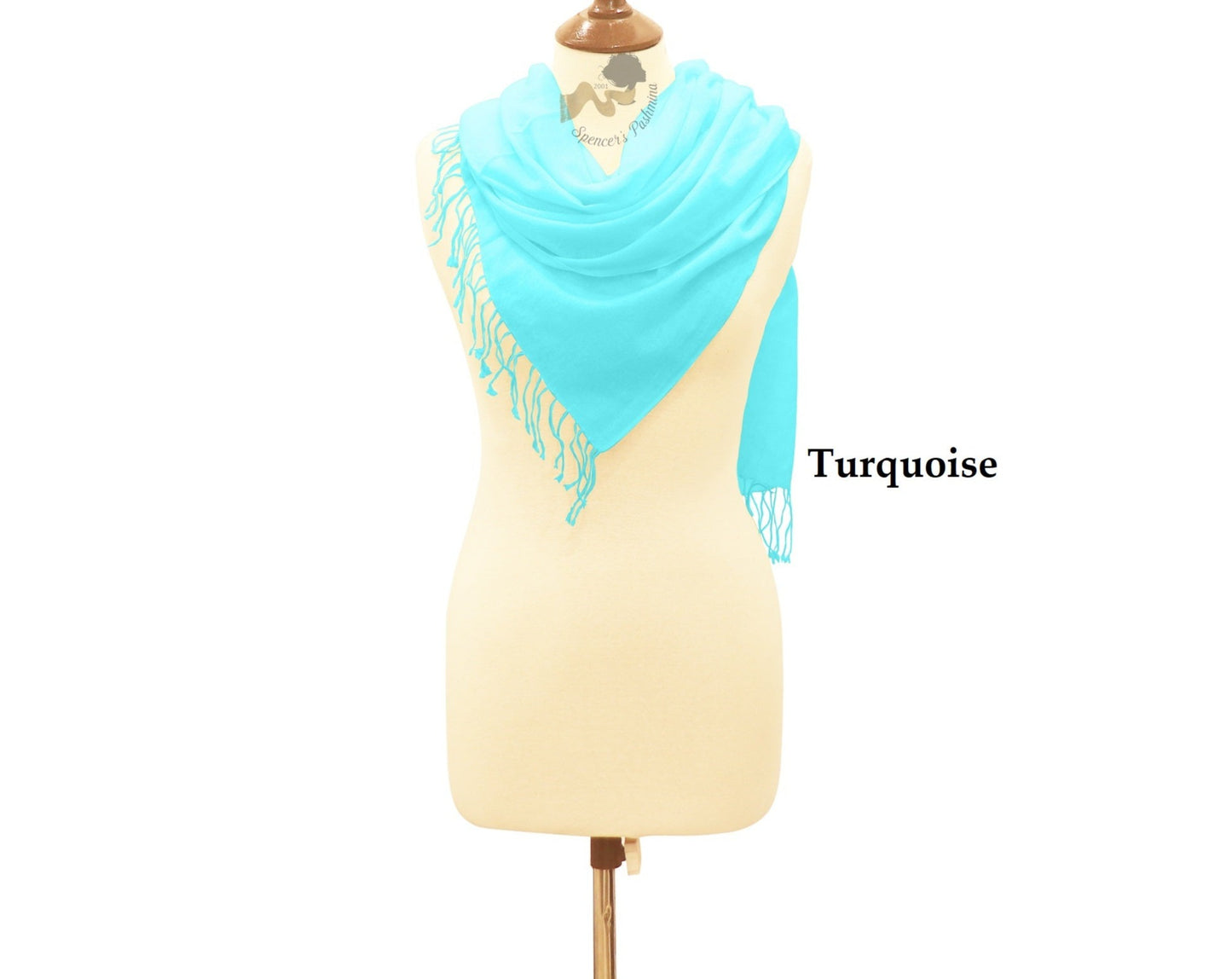 Turquoise scarf large ring pashmina.