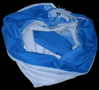 Blue Topaz Ombre pashmina shawl.