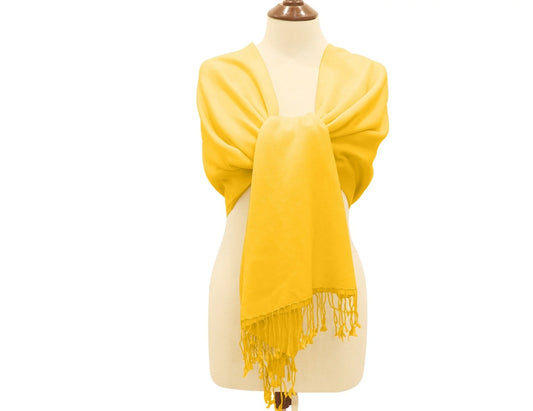 Silk Blend Pashmina Shawl Mango.