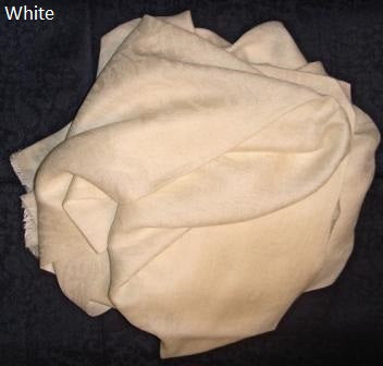 white jacquard pashmina wrap, shawl.